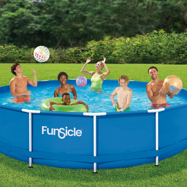 Funsicle 15ft x 36in Outdoor Activity Round Above Ground Swimming Pool